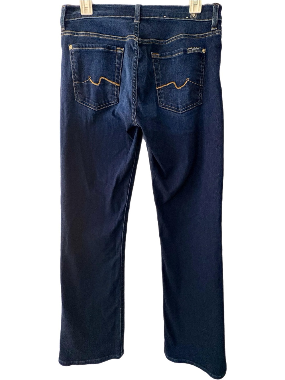 7 For All Mankind Mid-Rise Bootcut Dark Indigo Blue Jeans Size 30